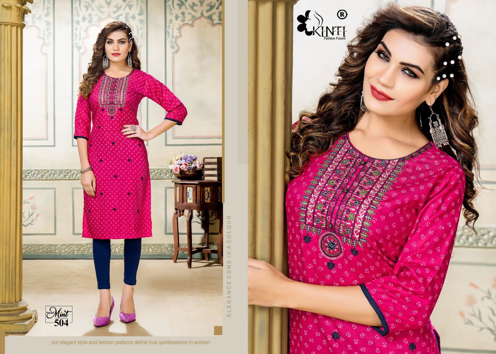 Mint Vol 5 By Kinti Embroidery Kurtis Catalog